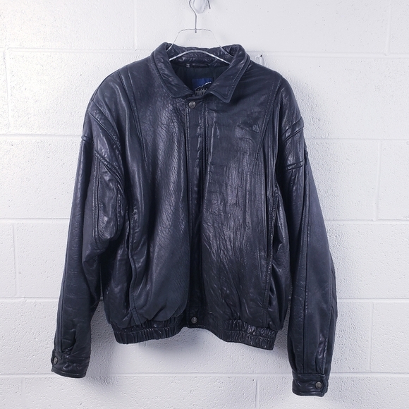 Robert Comstock Other - Vintage Robert Comstock Genuine Leather Casual‎ Bomber Jacket Men's Size Large